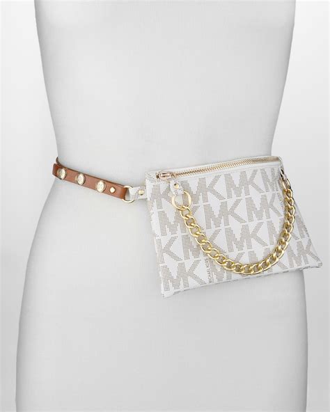 michael kors waist bag white|michael kors adjustable belt bag.